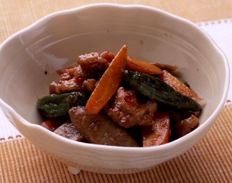 鶏肉と野菜の甘酢煮の写真
