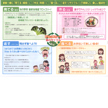 食のサイクル啓発リーフレット配布（幼稚園・保育園）